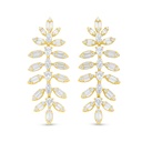 Sterling Silver 925 SET Golden Plated Embedded With White Zircon