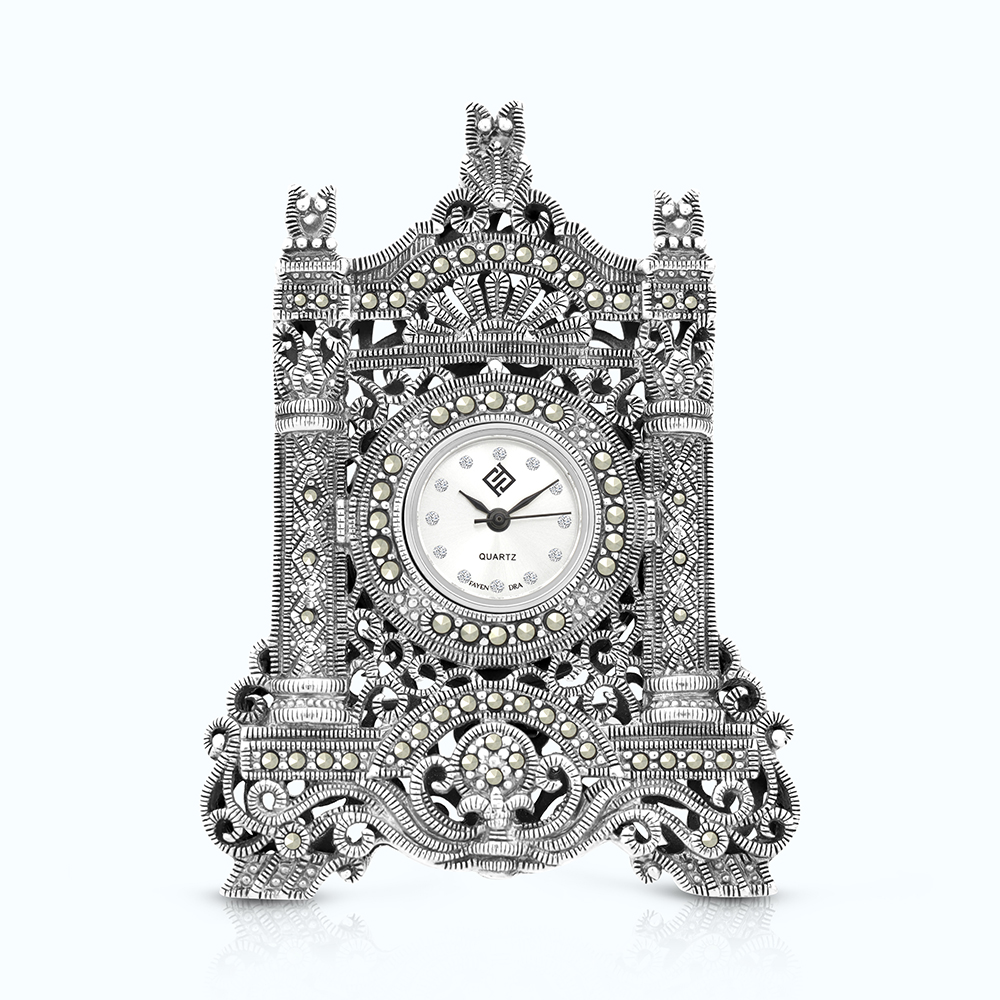 Sterling Silver 925 Watch Embedded With Marcasite Stones