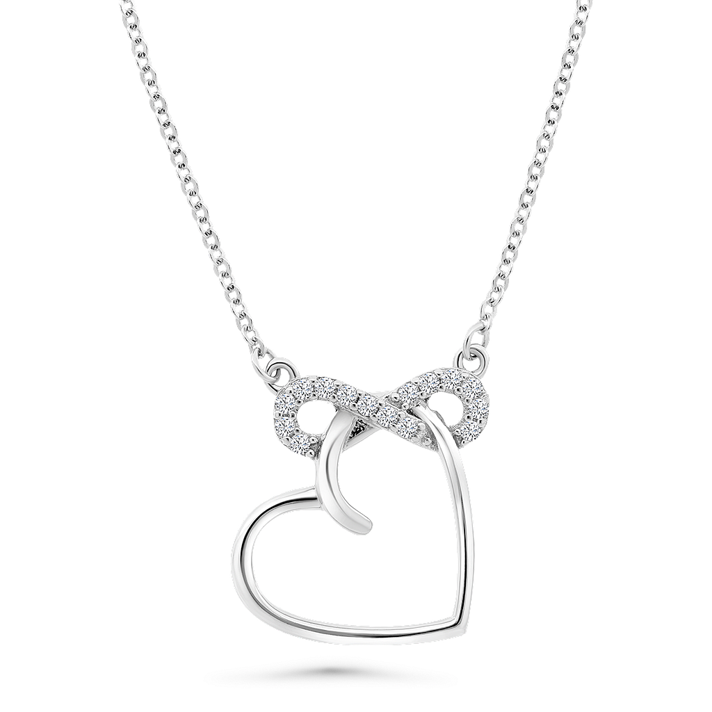 Sterling Silver 925 Necklace Rhodium Plated