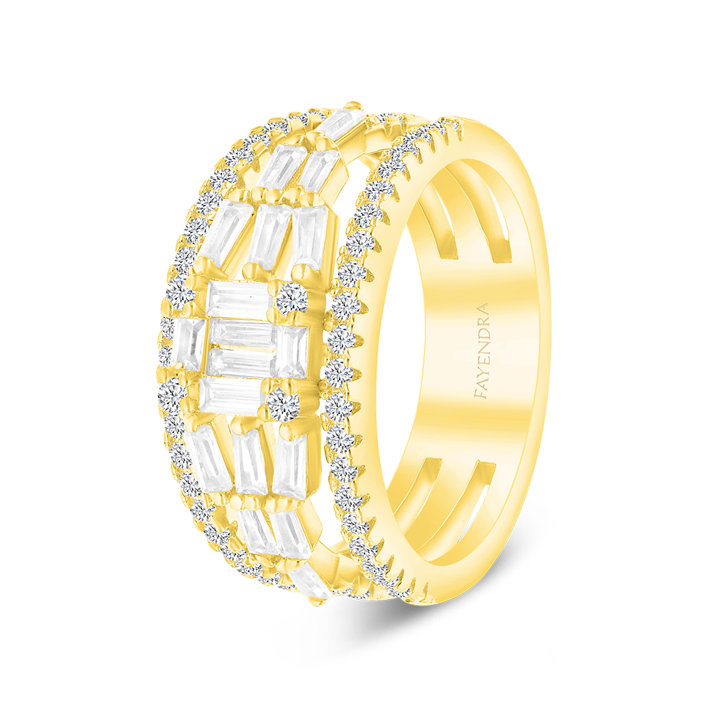 Sterling Silver 925 Ring Gold Plated