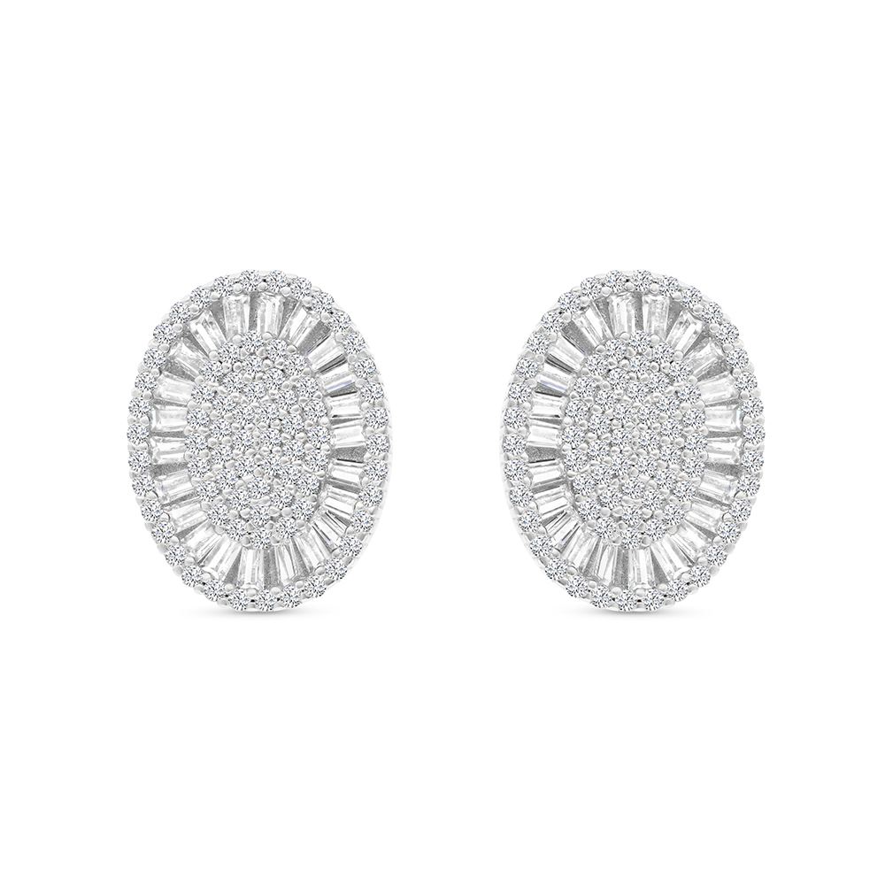 Sterling Silver 925 Earring Rhodium Plated