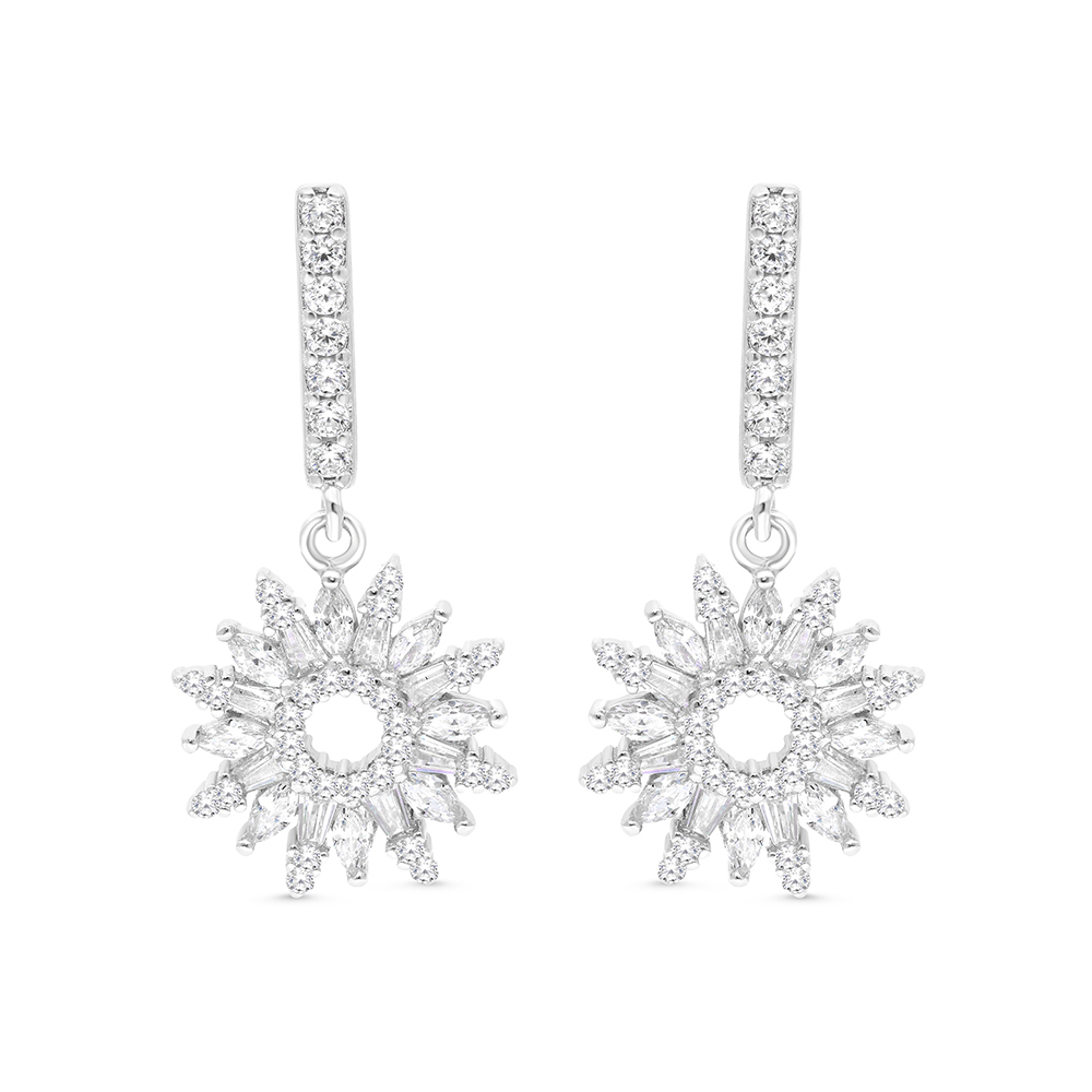 Sterling Silver 925 Earring Rhodium Plated