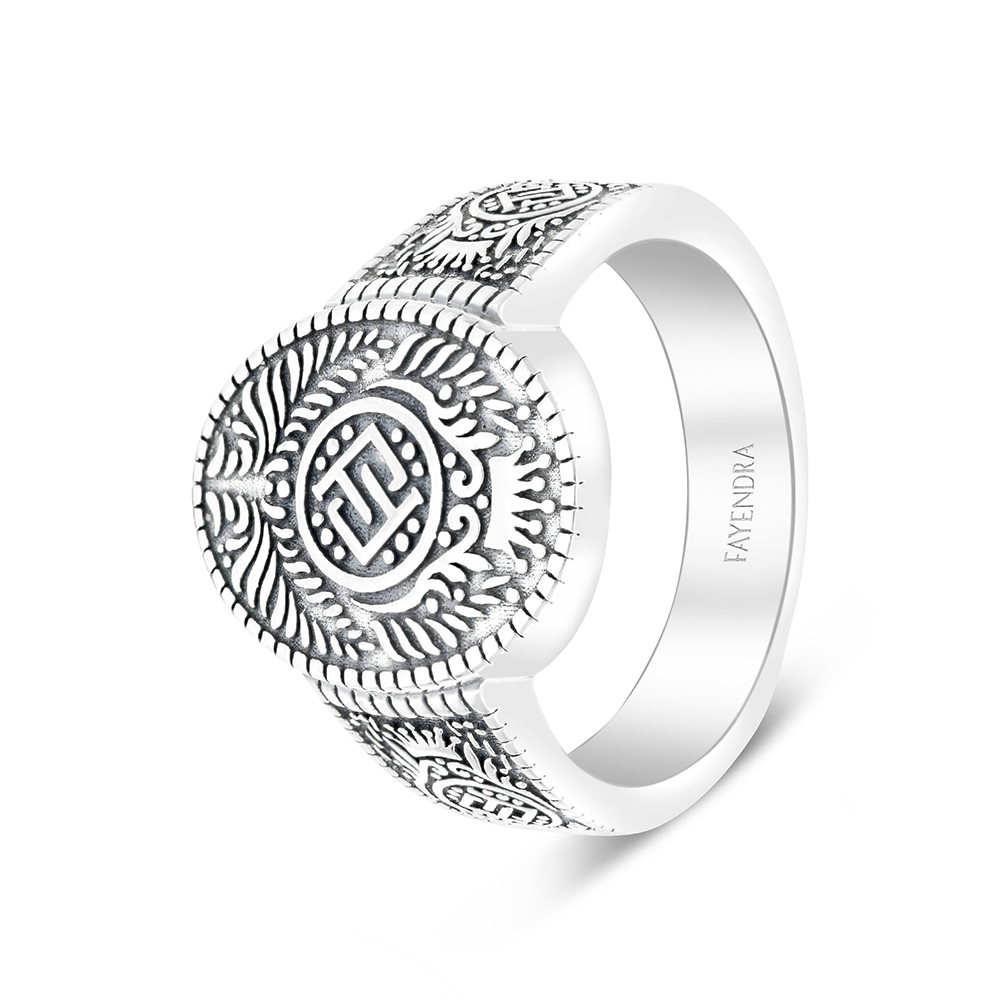 Sterling Silver 925 Ring For Men LOGO