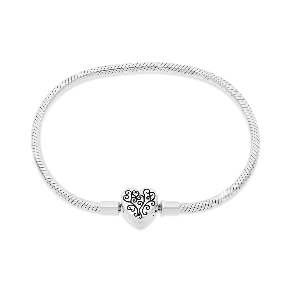 Sterling Silver 925 Bracelet Rhodium Plated - 18 CM