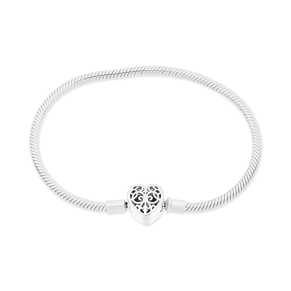 Sterling Silver 925 Bracelet Rhodium Plated - 19 CM