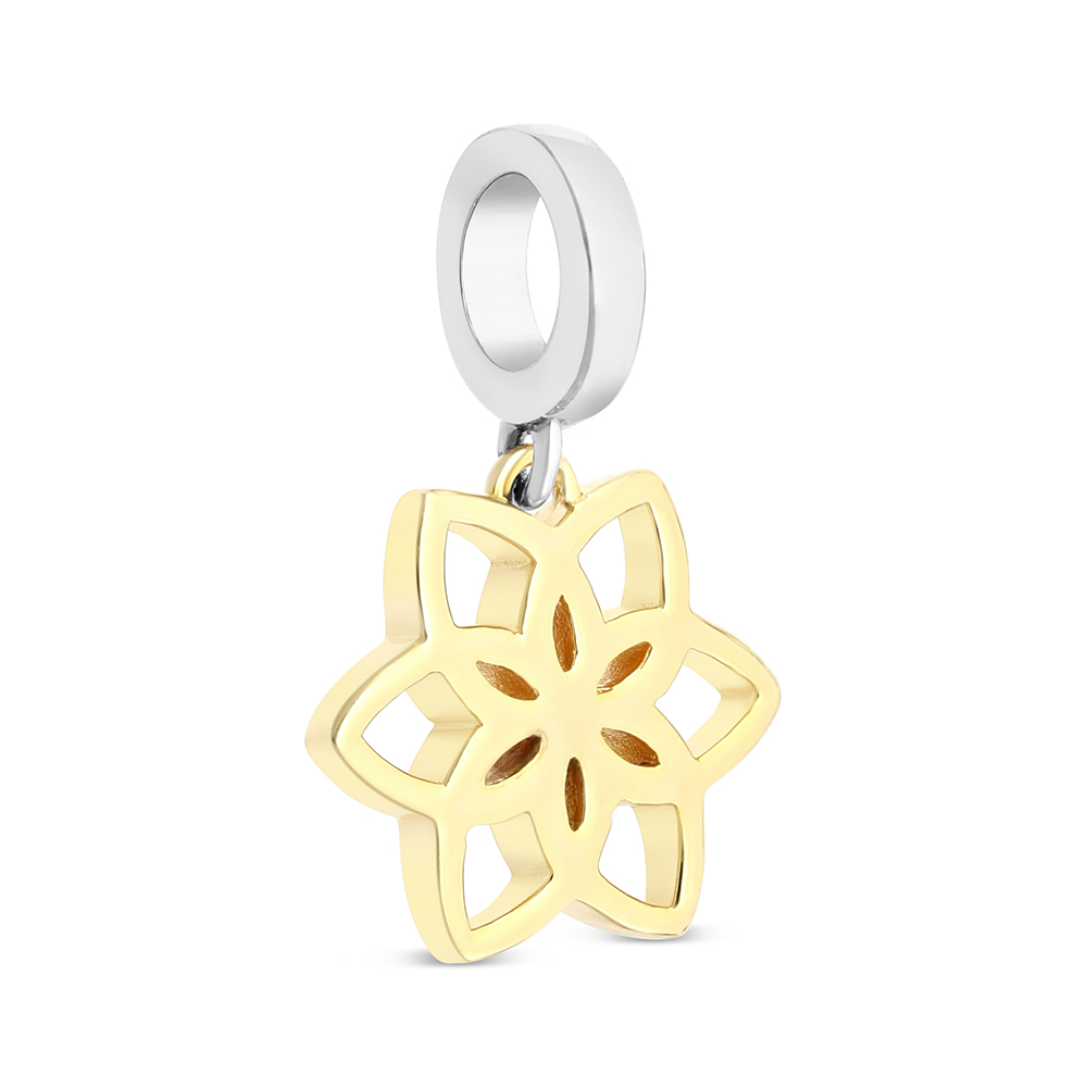 Sterling Silver 925 Pendant Rhodium And Gold Plated