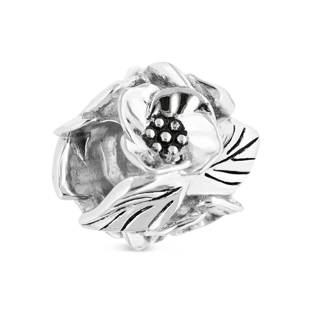 Sterling Silver 925 CHARM Rhodium Plated AND BLACK