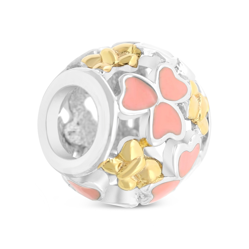 Sterling Silver 925 CHARM Rhodium And Gold Plated