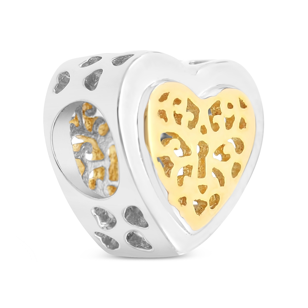 Sterling Silver 925 CHARM Rhodium And Gold Plated