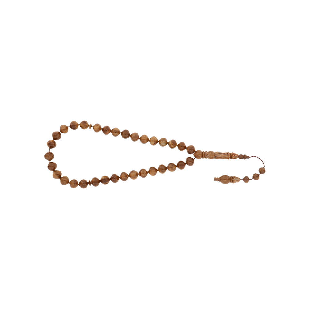 Rosary 33 Sterling Silver 925 Embedded With Cook Plain Beads 11 ML