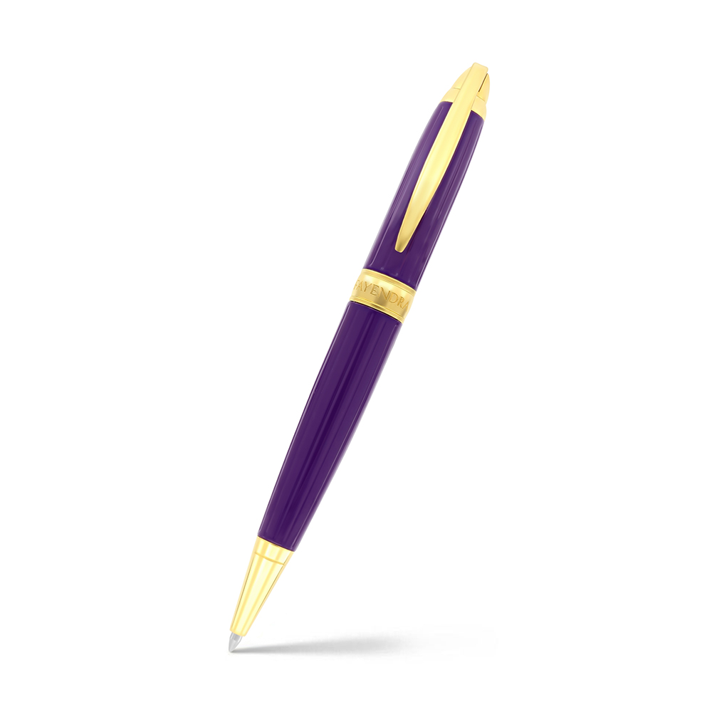 قلم فايندرا الفاخر مطلي ذهبي purple lacquer