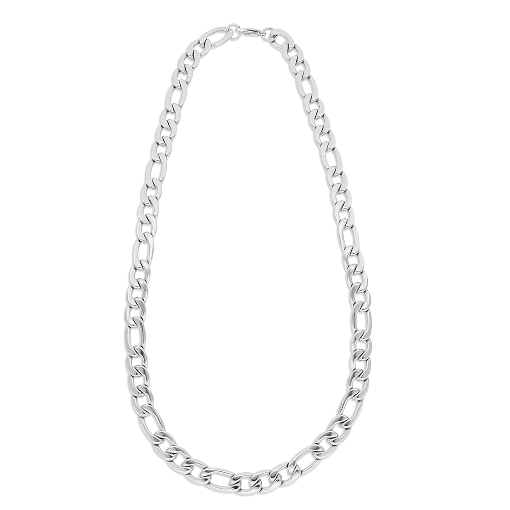 Sterling Silver 304L Necklace Rhodium Plated  For Men's