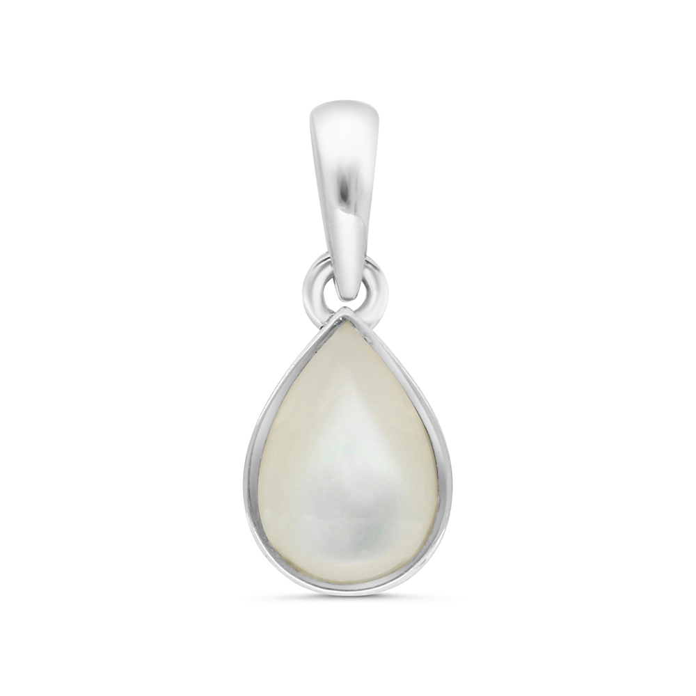Sterling Silver 925 Pendant Embedded With Natural White Shell