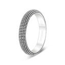 Sterling Silver 925 WEDDING RING Rhodium And Black Plated