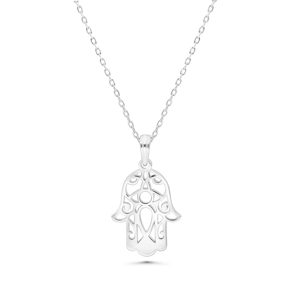 Sterling Silver 925 Necklace Rhodium Plated