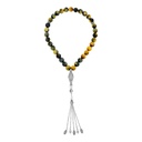 Rosary 33 Sterling Silver 925 Set Oxidized Embedded With Tiger Eye Dreamy Bead 10 ML LOGO