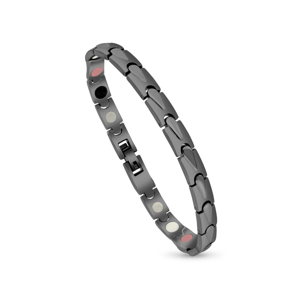 Stainless Steel 316L Bracelet, Black Plated For Men