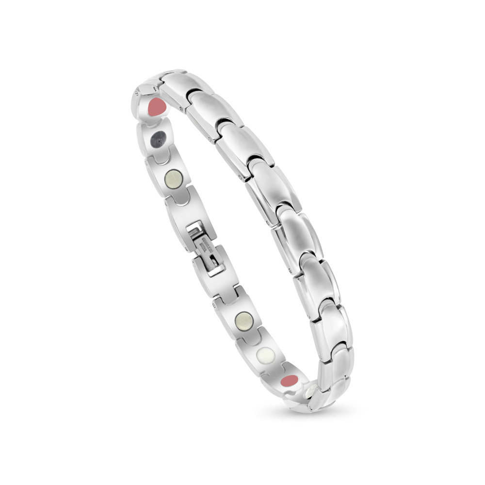 Stainless Steel 316L Bracelet, Silver Plated For Men