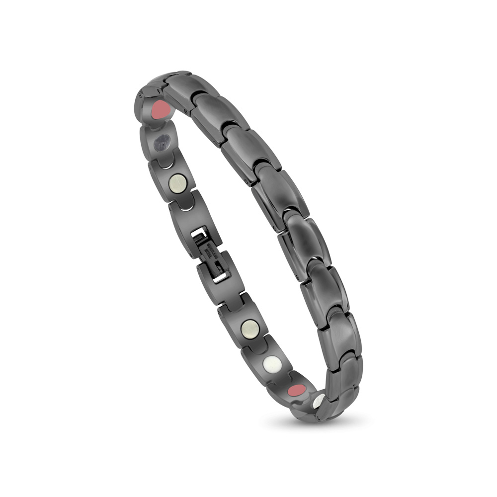 Stainless Steel 316L Bracelet, Black Plated For Men