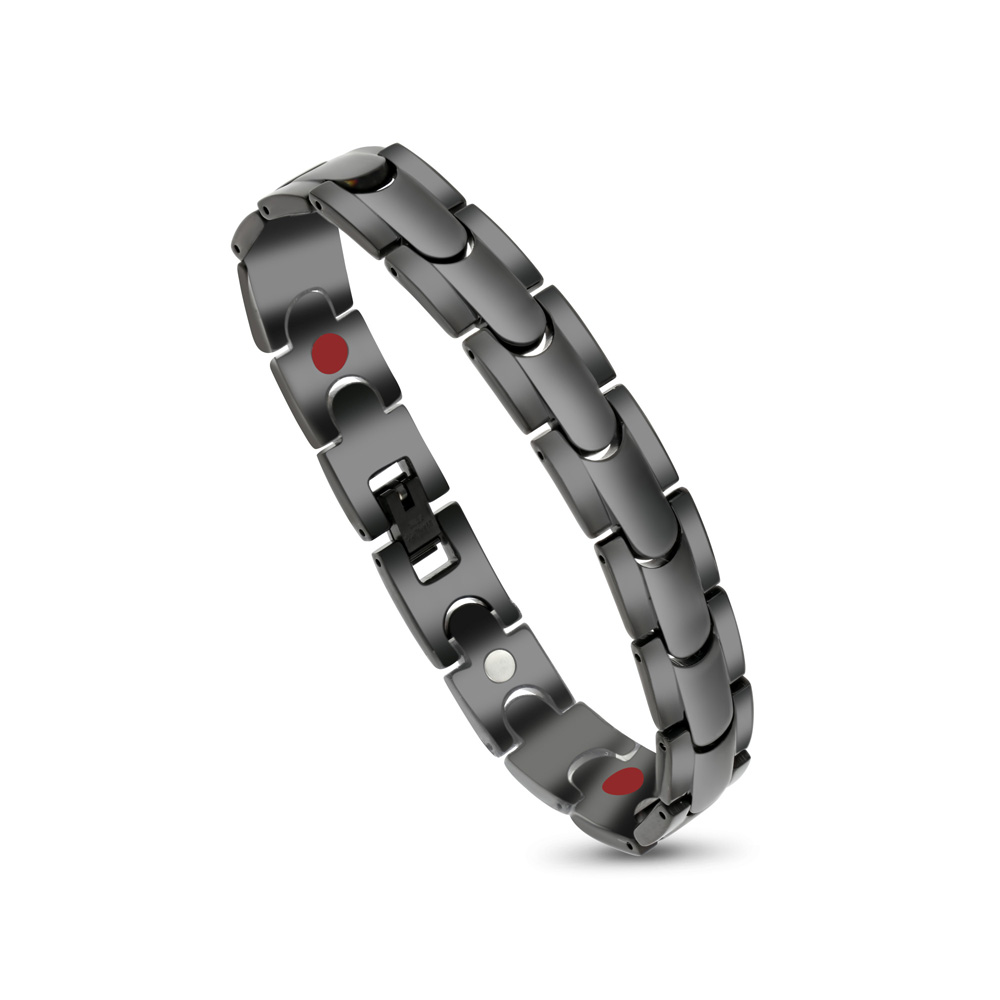 Stainless Steel 316L Bracelet, Black Plated For Men