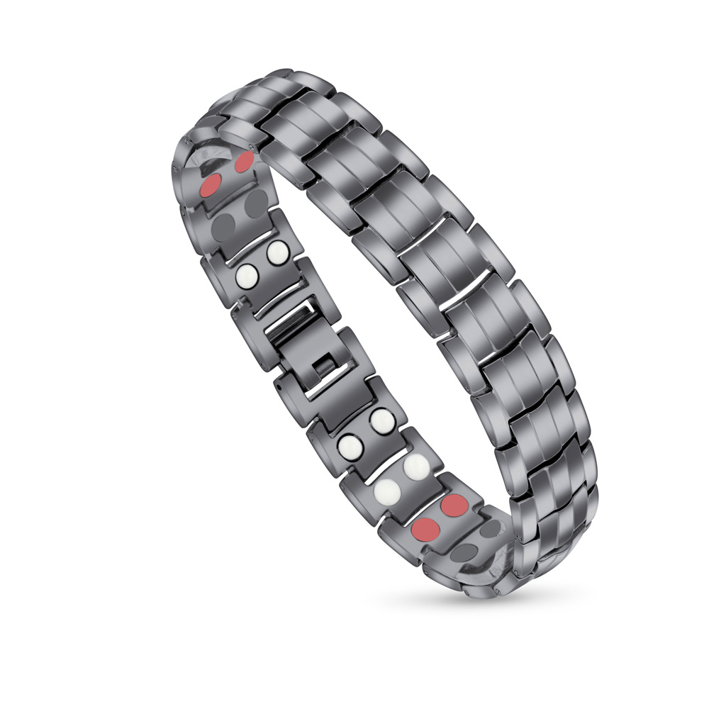 Stainless Steel 316L Bracelet, Black Plated For Men