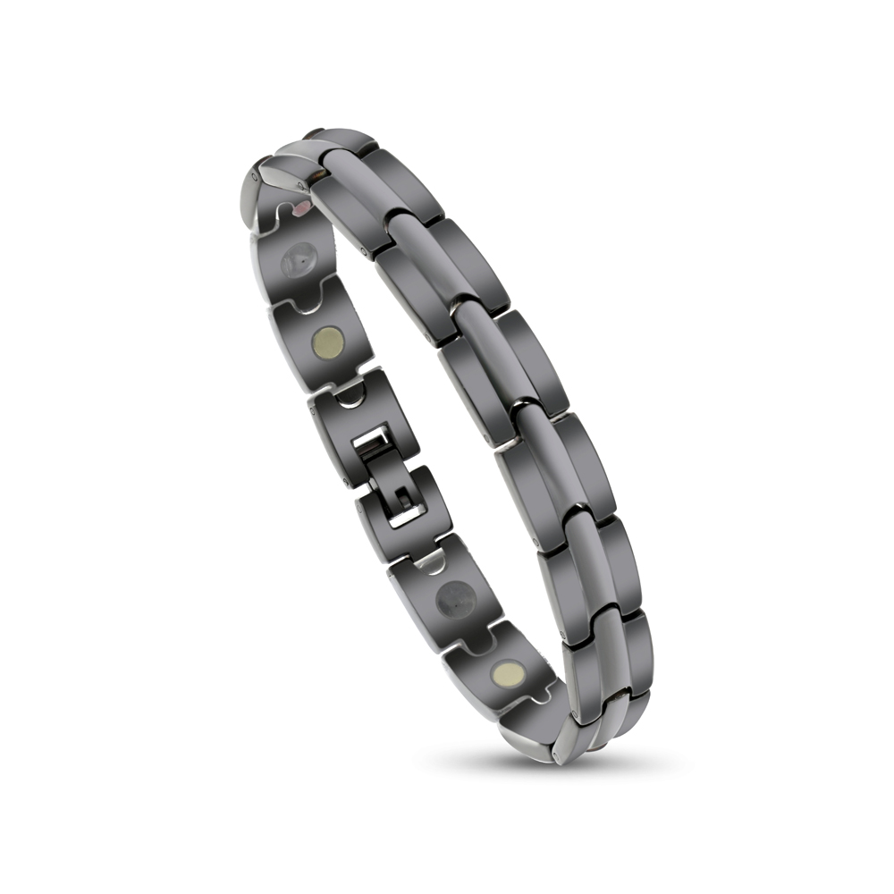 Stainless Steel 316L Bracelet, Black Plated For Men