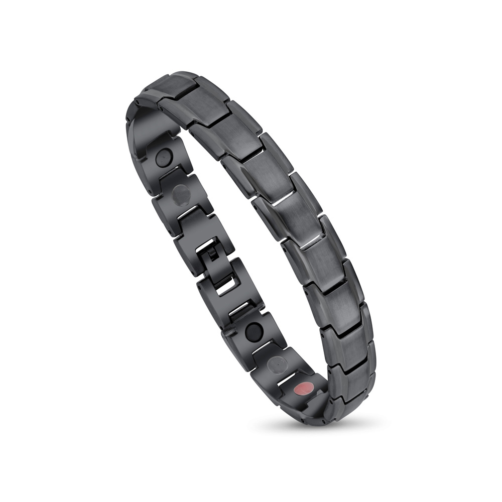 Stainless Steel 316L Bracelet, Black Plated For Men