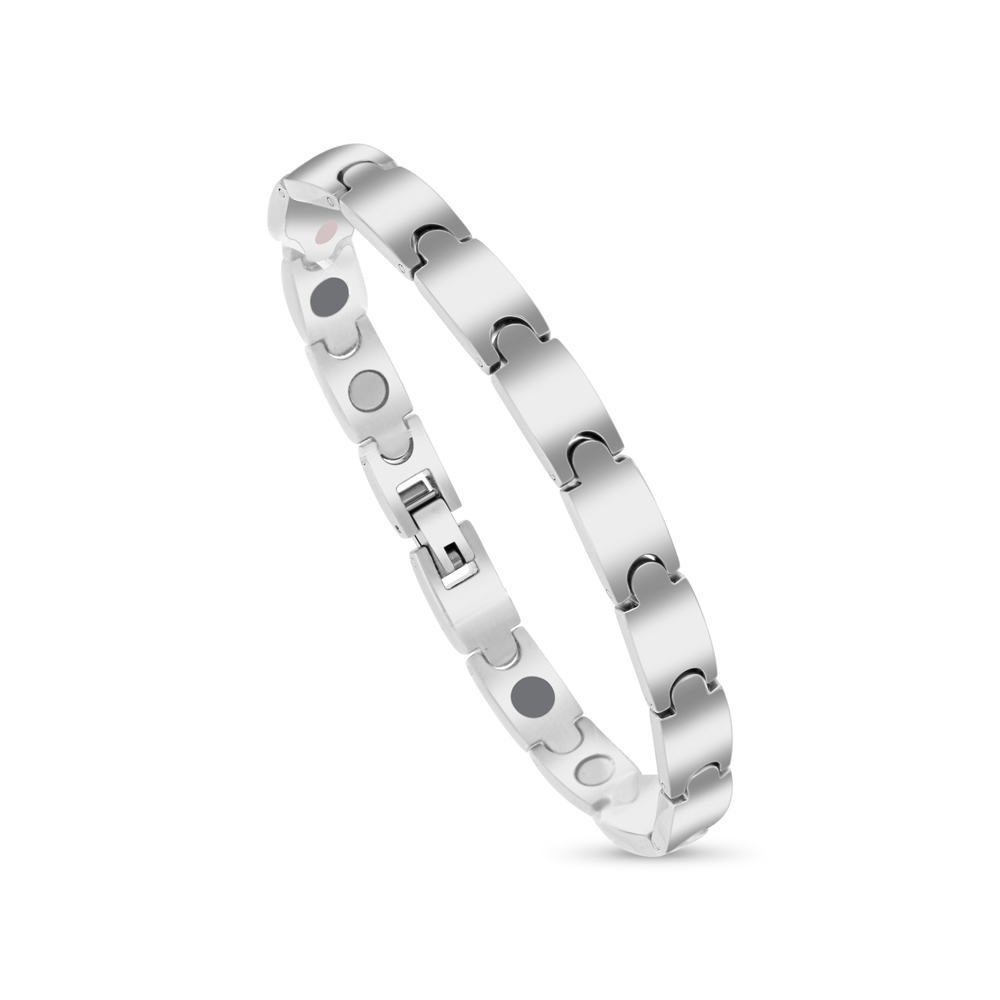 Stainless Steel 316L Bracelet, Silver Plated For Men