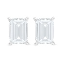 Sterling Silver 925 Earring Rhodium Plated Embedded With White Zircon