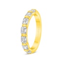 Sterling Silver 925 Ring Golden Plated Embedded With White Zircon