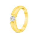 Sterling Silver 925 Ring Golden Plated Embedded With White Zircon