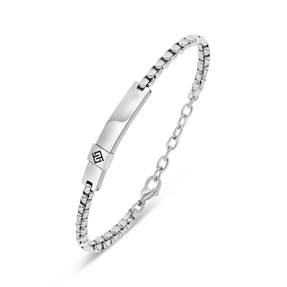 Stainless Steel Bracelet 316L And 304L Silver Plated (LOGO)