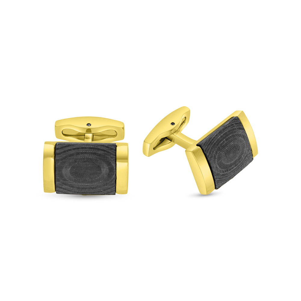 Stainless Steel Cufflink 316L Golden And Black Plated  