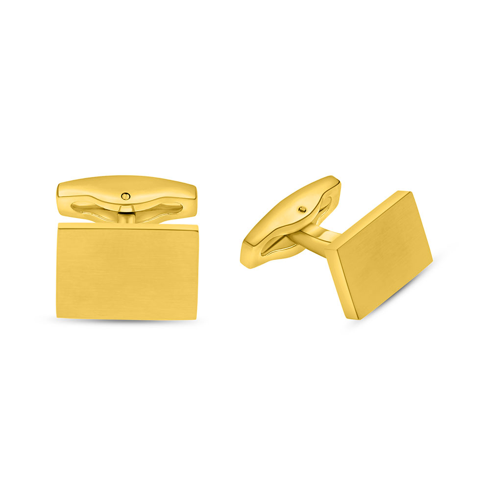 Stainless Steel Cufflink 316L Golden Plated 