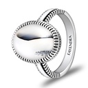 Sterling Silver 925 Ring Rhodium Plated Embedded With NATURAL AGATE