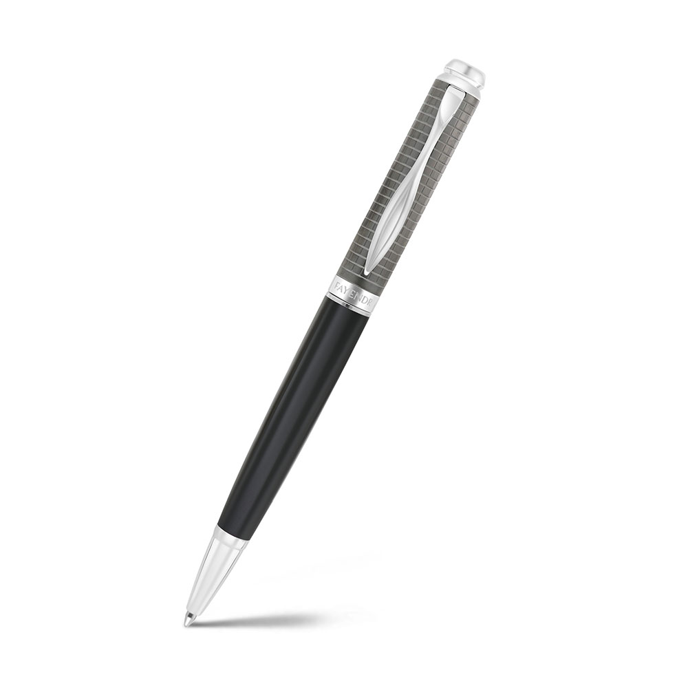 Fayendra Luxury Pen Silver And Black And Gray Plated 