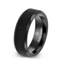 Tungsten Carbide Wedding Ring Black Plated For Men