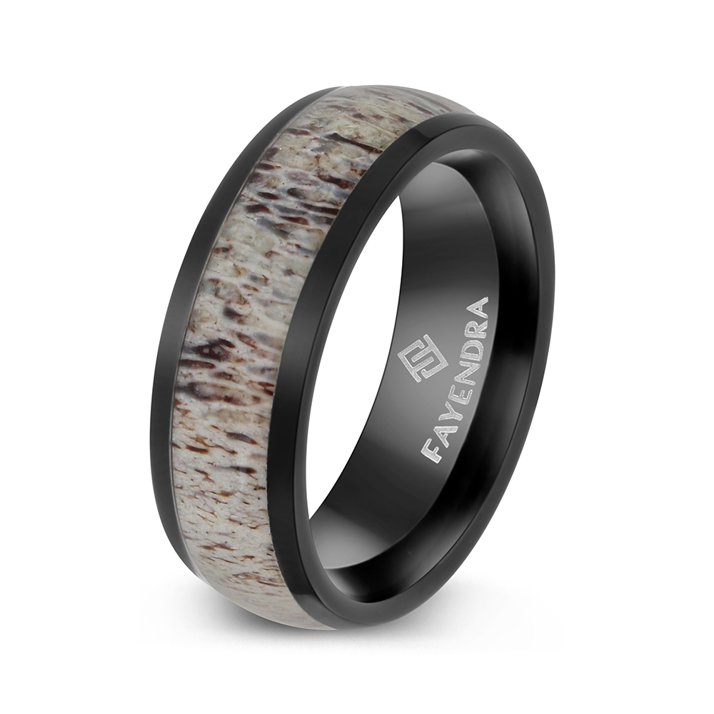 Tungsten Carbide Wedding Ring Black Plated For Men