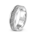 Tungsten Carbide Wedding Ring Silver Plated For Men