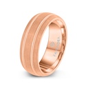 Tungsten Carbide Wedding Ring Rose Gold Plated For Men