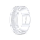 Tungsten Carbide Wedding Ring Rhodium Plated For Men