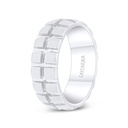 Tungsten Carbide Wedding Ring Rhodium Plated For Men