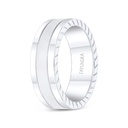 Tungsten Carbide Wedding Ring Rhodium Plated For Men