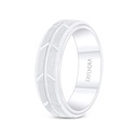 Tungsten Carbide Wedding Ring Rhodium Plated For Men