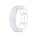 Tungsten Carbide Wedding Ring Rhodium Plated For Men