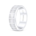 Tungsten Carbide Wedding Ring Rhodium Plated For Men