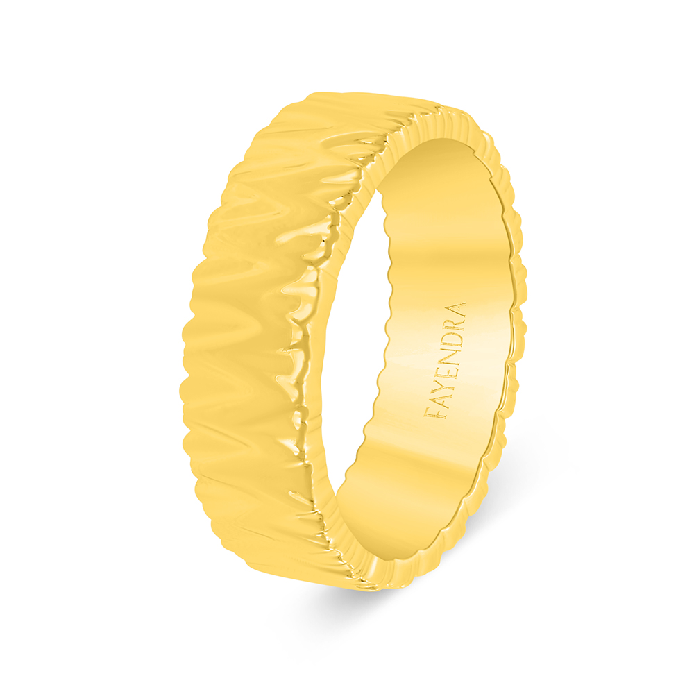 Sterling Silver 925 Ring Golden Plated 