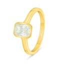 Sterling Silver 925 Ring Golden Plated Embedded With Yellow Diamond 