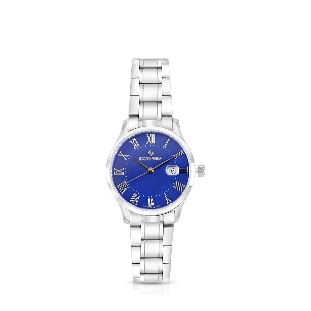 Stainless Steel 316 Watch Silver Color - BLUE MOP DIAL