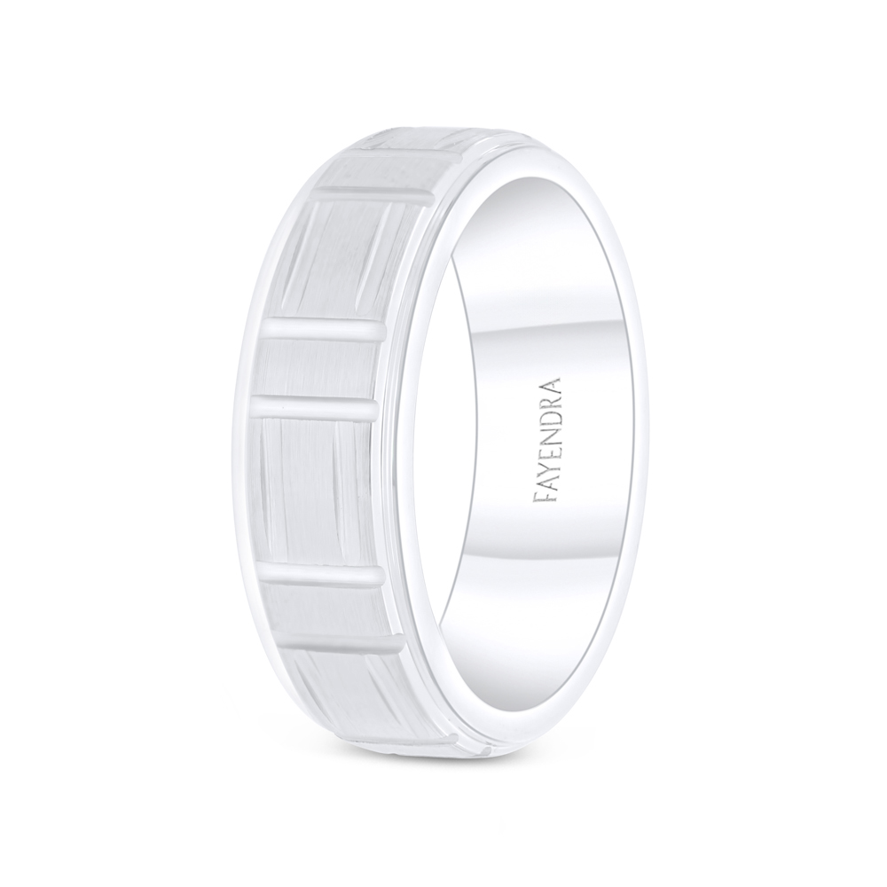 Tungsten Carbide Wedding Ring Silver Plated For Men